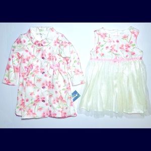 Nannette spring dress Baby 2-Piece Glitter Dress and Coat Set